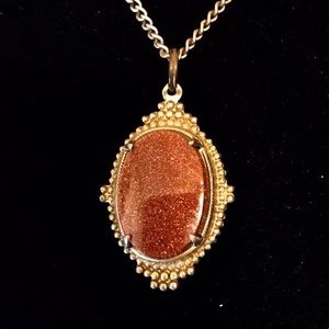 Vintage Goldstone Jewelry Set
